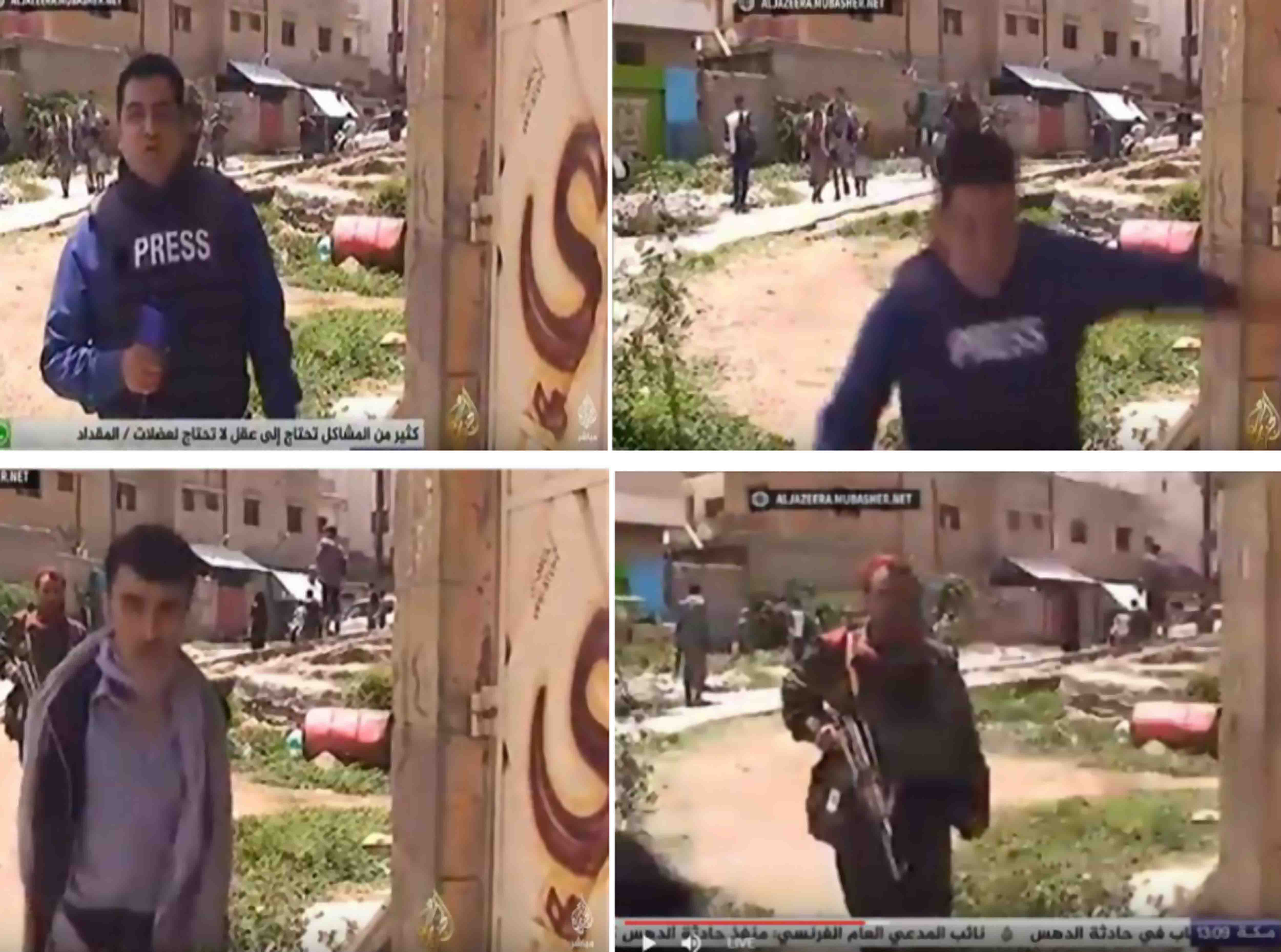مسلحون يعتدون على طاقم &quot;الجزيرة مباشر&quot; في تعز وينهبون معدات التصوير والبث