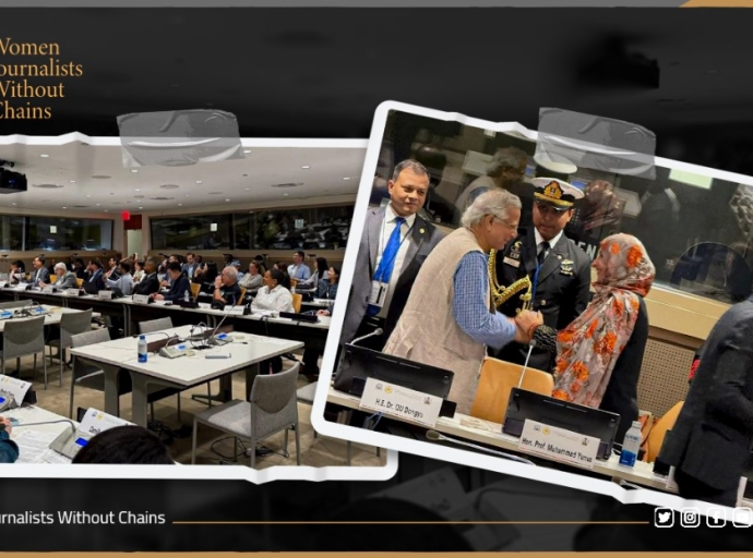 WJWC Head Joins UN Event with Yunus, Urges Solidarity for Palestine